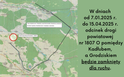 Utrudnienia na drodze powiatowej nr 1807 O Krasiejów - Strzelce Opolskie