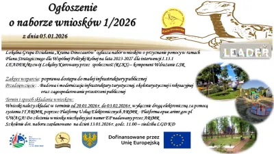 Nabór wniosków w ramach LGD „Kraina Dinozaurów” – zachęcamy do udziału