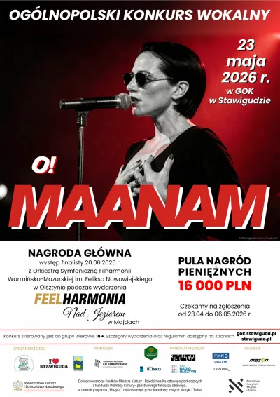 plakat Konkurs wokalny Maanam Kora 2026