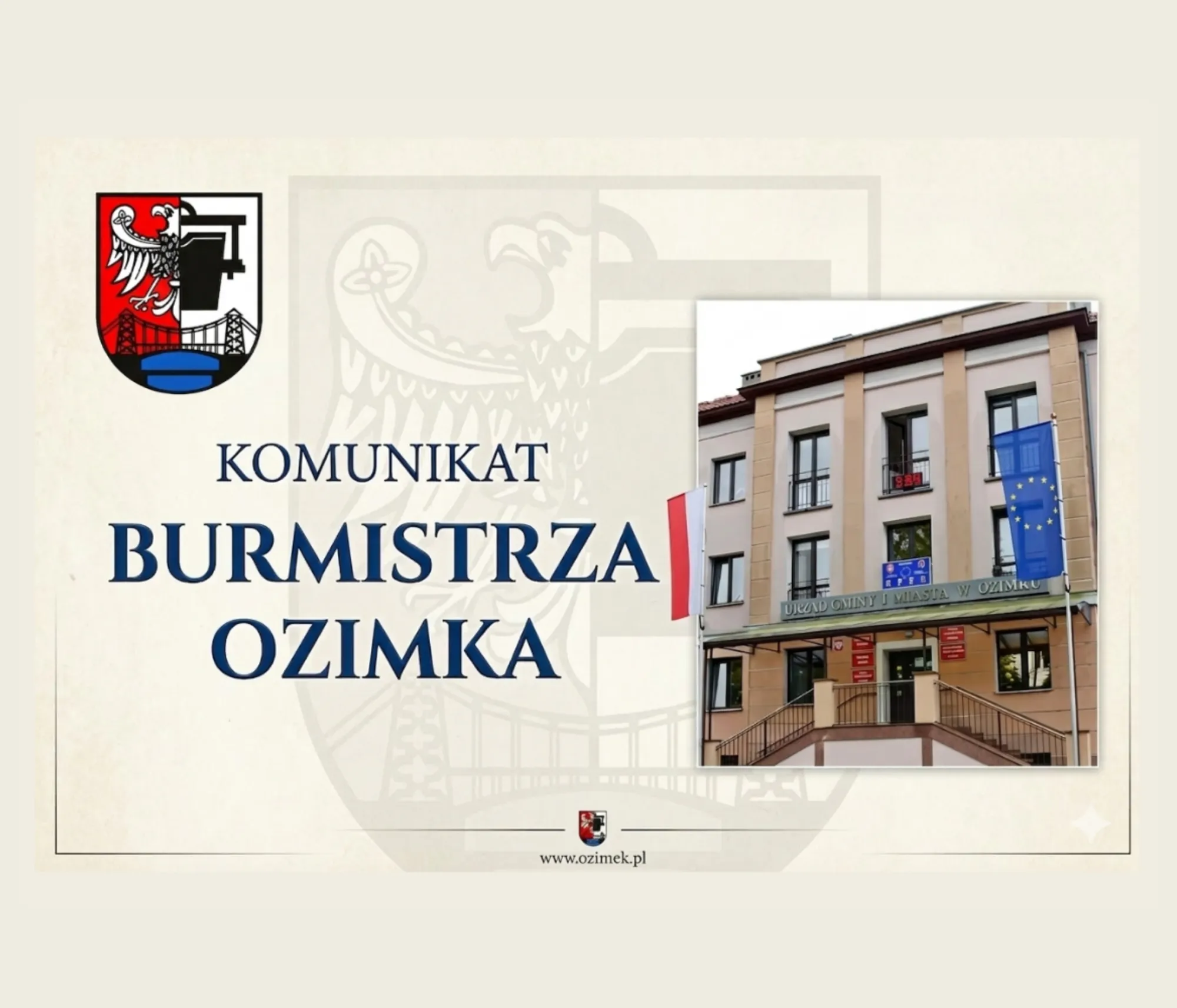 Komunikat dla mieszkańców Gminy Ozimek