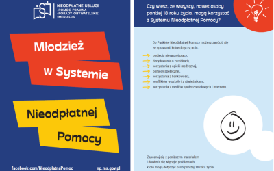 Broszura informacyjna dla młodzieży – dostęp do nieodpłatnej pomocy prawnej