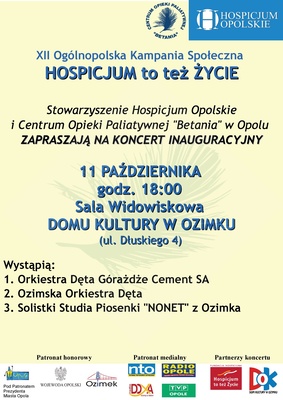 Zaproszenie na koncert inauguracyjny