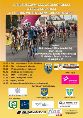 Jubileuszowy XXX Ogólnopolski Wyścig Kolarski o Puchar Wójta Gminy Chrząstowice