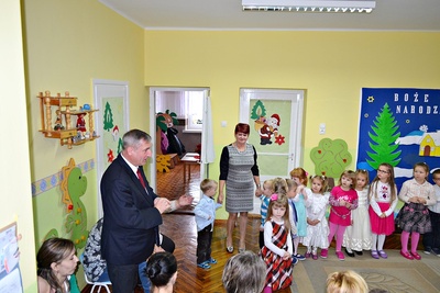 Po zakończeniu nasz włodarz złożył wszystkim serdeczne życzenia świąteczne