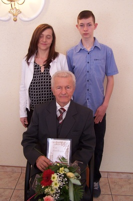 Wilhelm Kotula z synow%%C4%%85 Barbar%%C4%%85 i wnukiem Micha%%C5%%82em