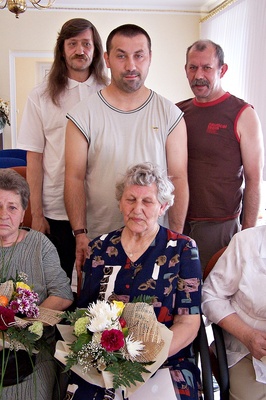 Bonczar Janina z synami Janem i J%%C3%%B3zefem oraz wnukiem Paw%%C5%%82em