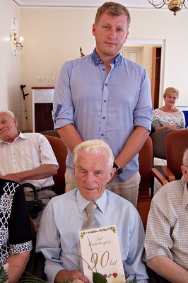 Pach Jan z wnukiem Markiem