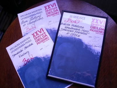 Nagrody XXVI Zimowej Giełdy Piosenki w Opolu - BoW na podium