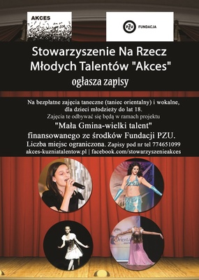 Uwaga, uwaga- zapraszamy! Jeśli lubisz śpiewać lub tańczyć i nieźle Ci to wychodzi, to czekamy właśnie na Ciebie!