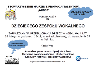 Stowarzyszenie AKCES zaprasza!
