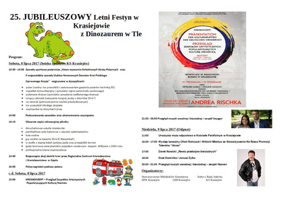 25. JUBILEUSZOWY Letni Festyn w Krasiejowie z Dinozaurem w Tle