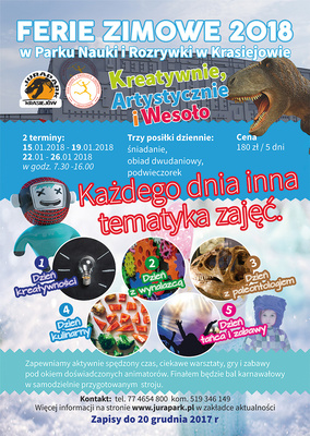 Ferie zimowe w JuraParku