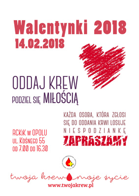 Walentynkowa akcja oddawania krwi!