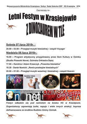 Letni Festyn z Dinozaurem w Tle w Krasiejowie