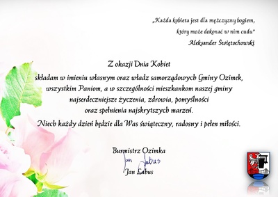 Życzenia z okazji Dnia Kobiet