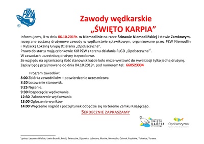 Zawody wędkarskie - Święto Karpia