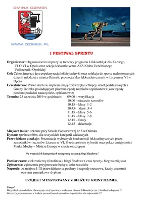 I FESTIWAL SPRINTU W OZIMKU