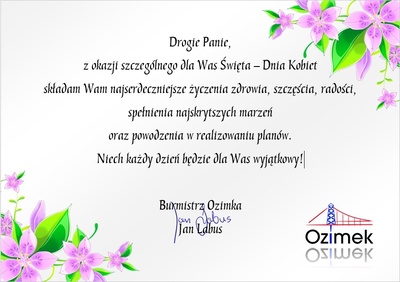 Życzenia z okazji Dnia Kobiet