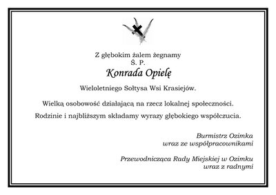 Odszedł były Sołtys Krasiejowa 