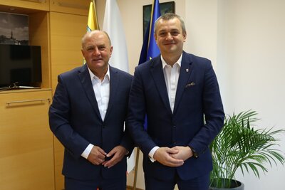 Spotkanie Burmistrza Ozimka z Marszałkiem Województwa Opolskiego