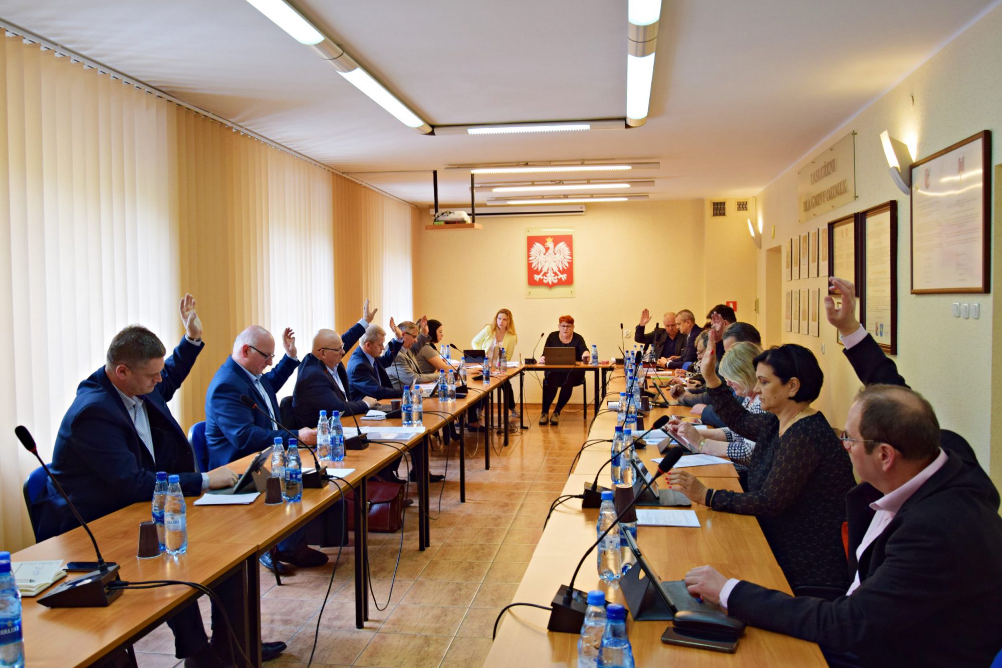 Na zdjeciu Radni podczas Sesji Rady Miejskiej w Ozimku