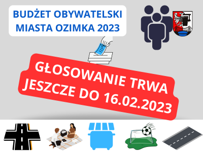 Trwają ostatnie dni głosowania nad projektami Budżetu Obywatelskiego Miasta Ozimka 2023