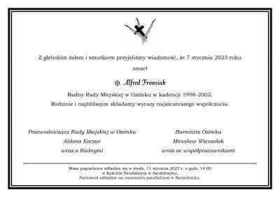 Zmarł Alfred Fronsiak