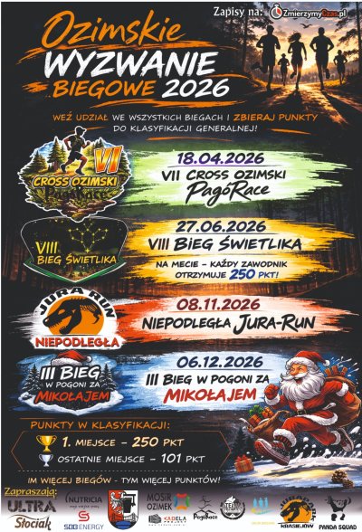 Ozimskie Wyzwanie Biegowe - plakat