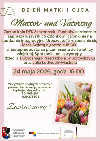 Mutter und Vatertag w DFK Szczedrzyk-Pustków