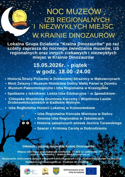 Noc Muzeów w Krainie Dinozaurów