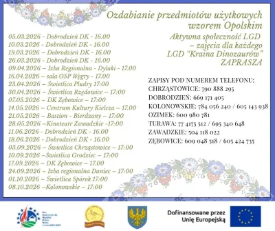 Ozdabianie przedmiotów użytkowych wzorem opolskim - Aktywna społeczność LGD - zajęcia dla każdego