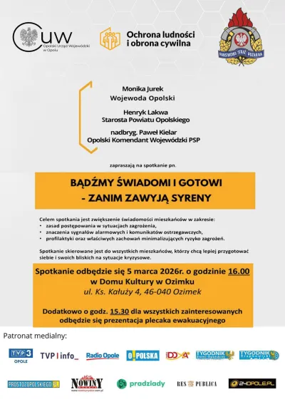 Bądźmy świadomi i gotowi - zanim zawyją syreny