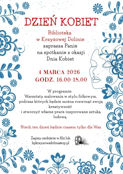 Dzień Kobiet w Filii Bibliotecznej w Krzyżowej Dolinie