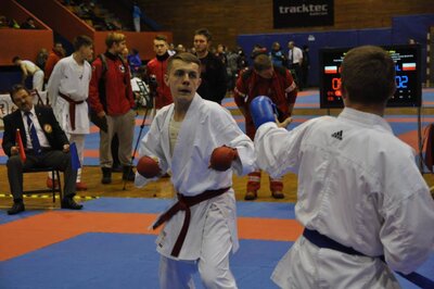 Rafaf Talaga podczas kumite