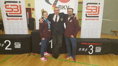 Natalia z Ojcem i Sędzią międzynarodowy Remigiuszem Powroźnikiem