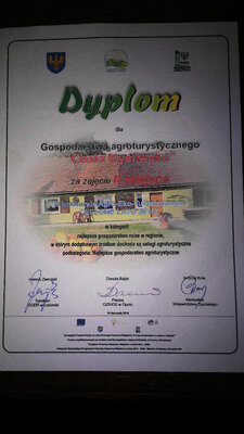 Nagroda dla CHATY MYŚLIWSKIEJ w Krasiejowie.