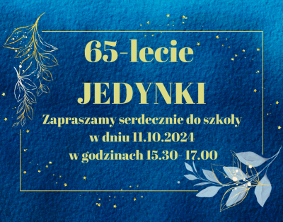 Zapraszamy do JEDYNKI