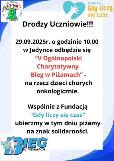 Bieg w Piżamach w JEDYNCE