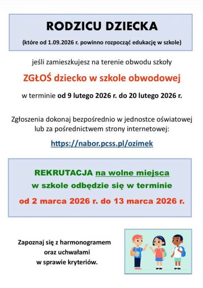 Rekrutacja do klasy I w SP2