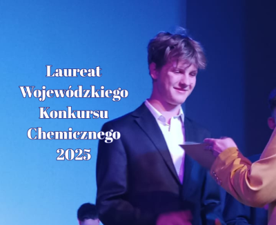 Sukces Michała Stonogi z Trójki – Laureata Wojewódzkiego Konkursu Chemicznego!